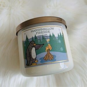 Bath & Body Works Marshmallow Fireside NWT 3 wick candle Marshmallow Woods